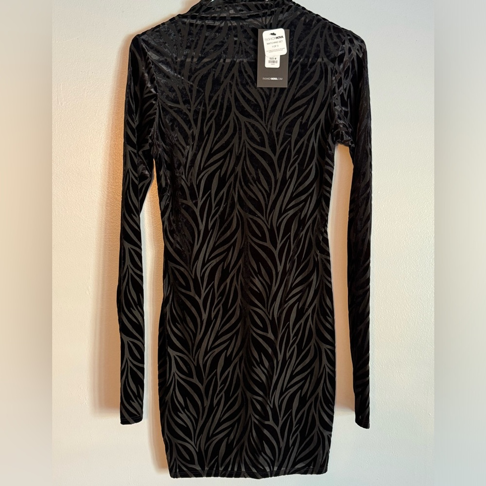 Sheer Black Long Sleeve Mini Dress Fashion Nova